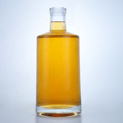 Avialable Clear Oval Shape Flask Wine Bottle 500ml 700ml 750ml With Corks for Beverage