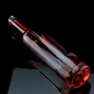 Coating Red Color 750ml Tequila Glass Bottle with Unique Design and Cork