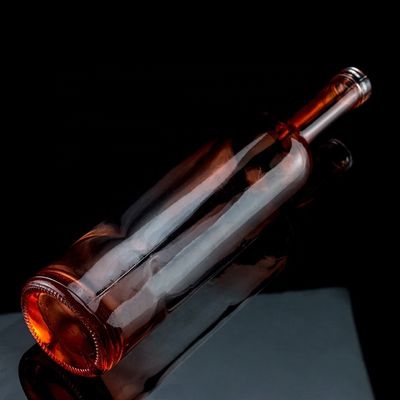 Coating Red Color 750ml Tequila Glass Bottle with Unique Design and Cork