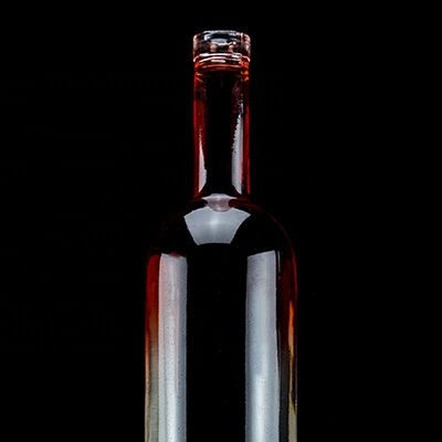 Coating Red Color 750ml Tequila Glass Bottle with Unique Design and Cork
