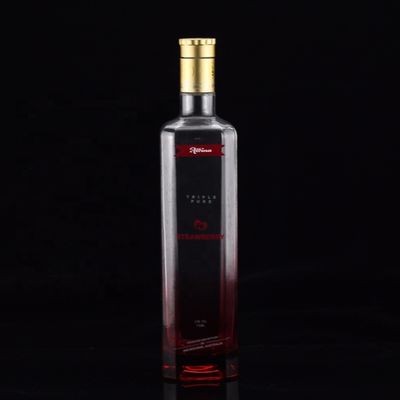 Engraved Surface 750ml Glass Bottle for Industrial and Glass Collar in Mexico Tequila