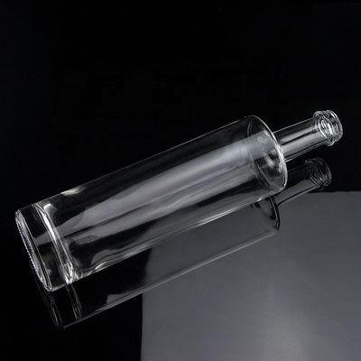 Unique Design 750ml Long Neck Empty Vodka Glass Bottle With Screw Cap Super Flint Glass