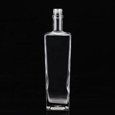 SCREW CAP Sealing Type Flat Shoulder Glass Bottle for class Mexican Tequila Liquor Wine