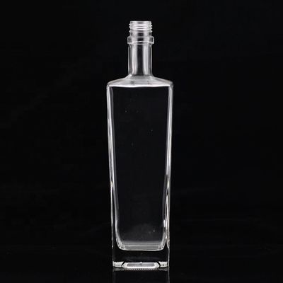 SCREW CAP Sealing Type Flat Shoulder Glass Bottle for class Mexican Tequila Liquor Wine
