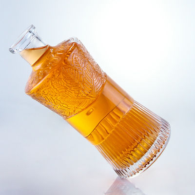 Cap Type Cork 750ml 1000ml Clear Glass Bottle for Gin Rum Vodka Whisky Customized