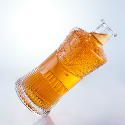 Cap Type Cork 750ml 1000ml Clear Glass Bottle for Gin Rum Vodka Whisky Customized