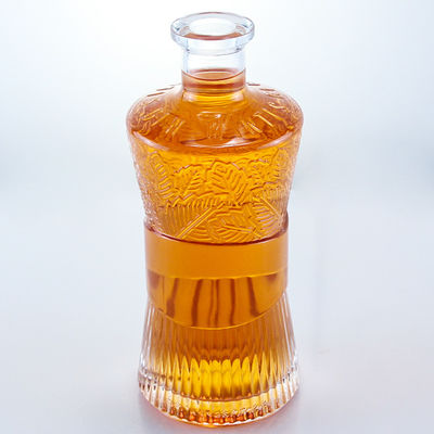 Cap Type Cork 750ml 1000ml Clear Glass Bottle for Gin Rum Vodka Whisky Customized