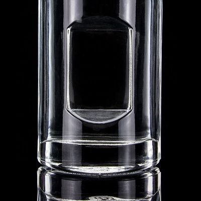 Customized Shape 750ml Vodka Glass Bottle with Cork Cap and Clear Finish in Round