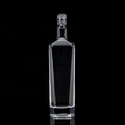 Glass Whisky Bottle Square 700ml Thick Bottom 750ml 500ml Tequila Bottles for Spirits