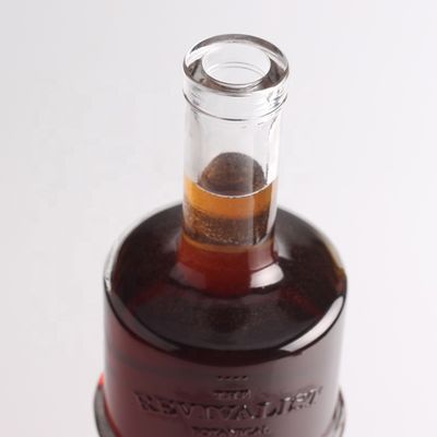 Engraved Tequila Glass Bottle at 750ml 1 Liter with Round Shape and Cork Sealing Type
