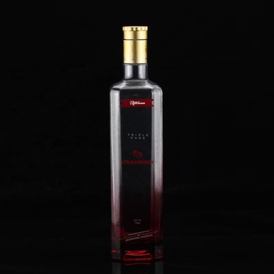 Glass Whisky Bottle Square 700ml Thick Bottom 750ml 500ml Tequila Bottles for Spirits