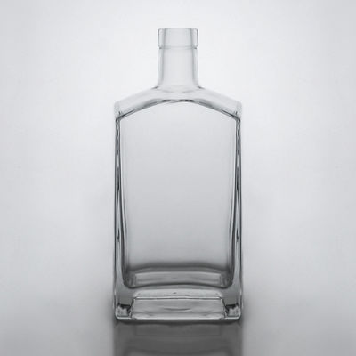 Customized Shape Acceptable Glass Liquor Bottle for Brandy Tequila Customized Logo Acceptable