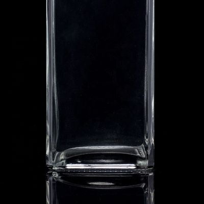 Screen Printing 1000ML Clear Glass Bottle For Vodka Square Shape With Screw Cap