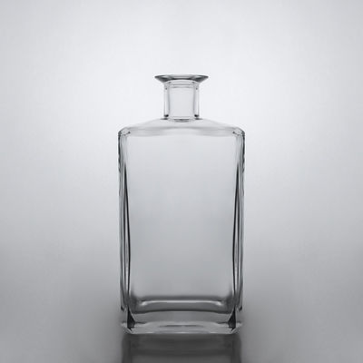 Customized Shape Acceptable Glass Liquor Bottle for Brandy Tequila Customized Logo Acceptable