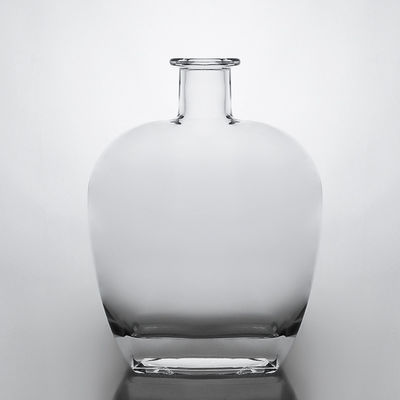 Customized Shape Acceptable Glass Liquor Bottle for Brandy Tequila Customized Logo Acceptable