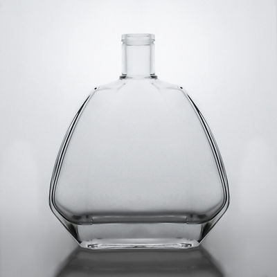 Customized Shape Acceptable Glass Liquor Bottle for Brandy Tequila Customized Logo Acceptable