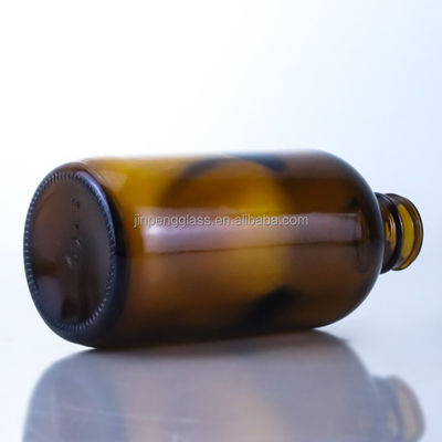 350ml Empty Glass Beer Bottle with Crown Cap Silk Screen and Hot Stamping Unique Design