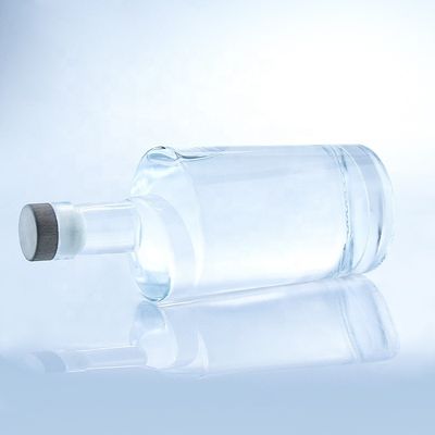 Collar Material Glass 750ml Twist Shape Glass Bottles for Clear or Customized