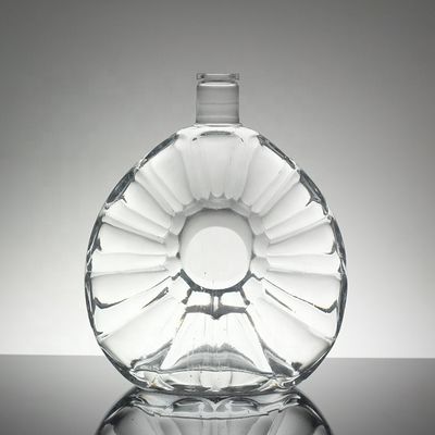 Logo Printed Glass Bottle Vodka Whisky with Screw Top and Grenade Shape