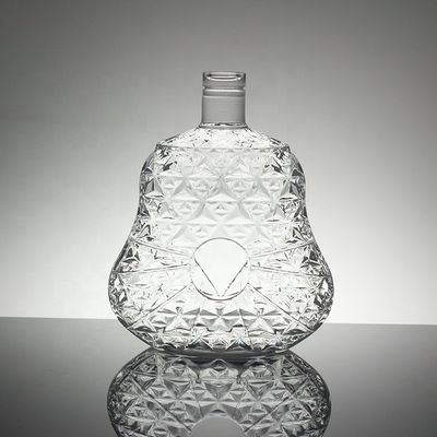 Logo Printed Glass Bottle Vodka Whisky with Screw Top and Grenade Shape