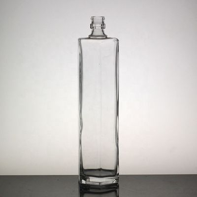 Screen Printing Distinctive Tall Thin Bottle Long Glass Vodka Bottle 500ml 750ml