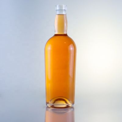 Glass Collar 750ml 700ml Round Shape Bottle for Beverage Sale