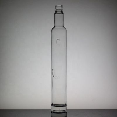 Screen Printing Distinctive Tall Thin Bottle Long Glass Vodka Bottle 500ml 750ml