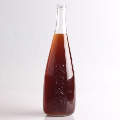 Bottle Color Clear Super Flint Glass 750ml Juice Glass Bottle with Aluminum Lid