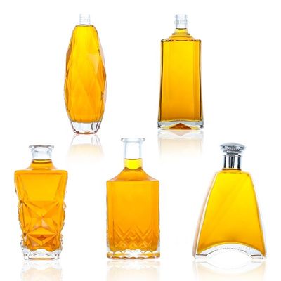 375ml 500ml 700ml 750ml 1000ml Oslo Liquor Gin Whisky Glass Vodka Bottle with Cork Lid