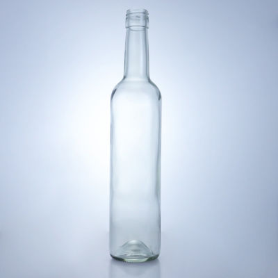 600ml 750ml 1000ml Round Shape Empty Long Neck Glass Liquor Bottles For Gin Rum Brandy