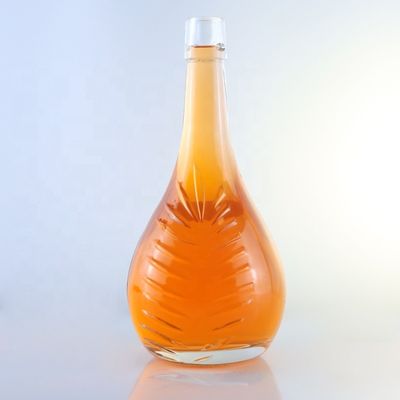 Champagne 1L Glass Bottles with Decal Screen Printing and Cork Sealing Customized Option