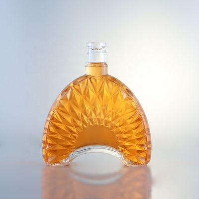 Champagne 1L Glass Bottles with Decal Screen Printing and Cork Sealing Customized Option