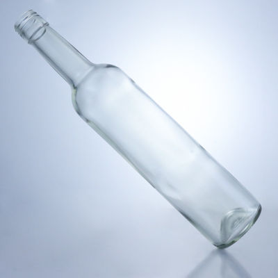 600ml 750ml 1000ml Round Shape Empty Long Neck Glass Liquor Bottles For Gin Rum Brandy