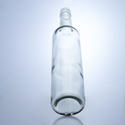 600ml 750ml 1000ml Round Shape Empty Long Neck Glass Liquor Bottles For Gin Rum Brandy