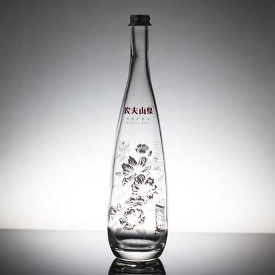 Custom Made Clear Glass Screw Cap Bottle for Juice or Soda Beverage 330ml 500ml 750ml