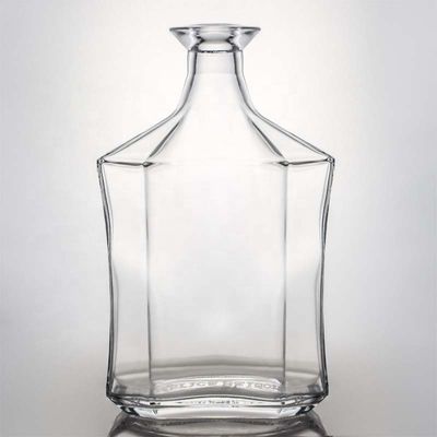 Glass Collar end 500ml 700ml 750ml 780ml Gin Rum Whiskey Tequila Spirit Bottle for Cork