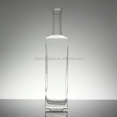Flint Acid Etch Unique Shape Glass Bottles for Rum Liquor Brandy Whisky Vodka Tequila