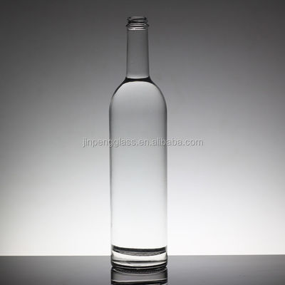Flint Acid Etch Unique Shape Glass Bottles for Rum Liquor Brandy Whisky Vodka Tequila