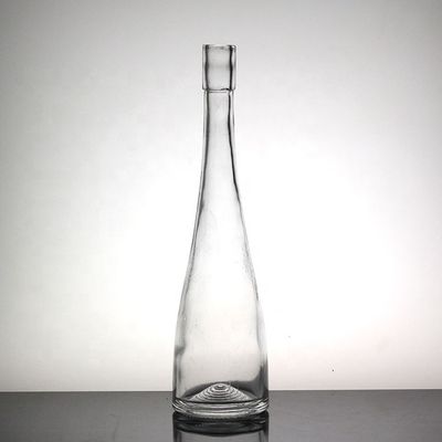 Clear Glass Tall Thin Beverage Bottle for Long Neck White Spirit and Fruit Wine