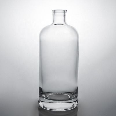 Glass bottle Whisky Glass Vodka Gin Rum bottle with cork 375ml 500ml 700ml 750ml 1000ml