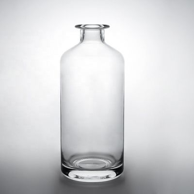 Glass bottle Whisky Glass Vodka Gin Rum bottle with cork 375ml 500ml 700ml 750ml 1000ml