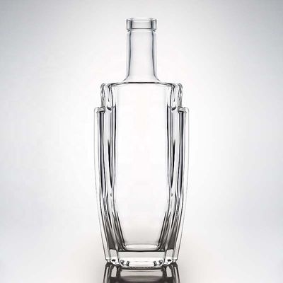 Acceptable Customer's Logo Glass Square Super Flint 500ml 700ml 750ml Bottle for Gin