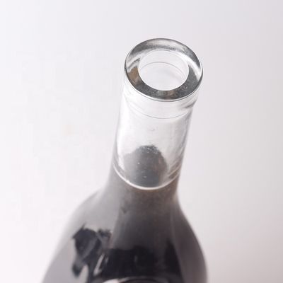 375ml Custom Logo Engraved Tear Drop Shaped Gin Rum Glass Bottle With Corks for Liquor