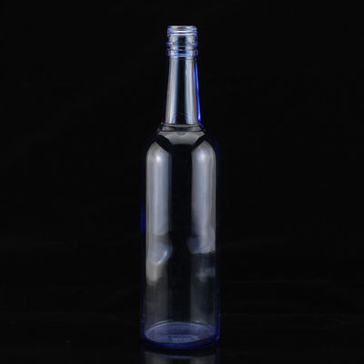 Fancy Screen Printing Round Shape Blue Vodka Bottle for Industrial of Liquor and Gin