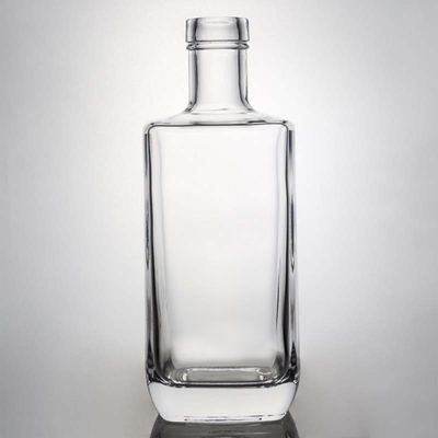 Decal Surface Handling 700ml Glass Whisky Bottle with Custom LOGO and Stopper Cap