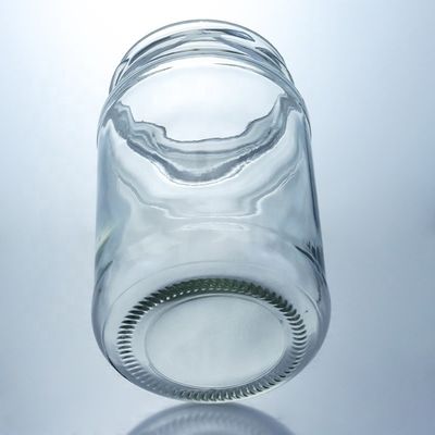 Metal Lid Honey Jam Round Food Grade Glass Jar with Custom Straight Edge Clear Glass