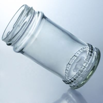 Unique Design 100ml 300ml 500ml Country Honey Glass Jar with Lid Clear Glass Products