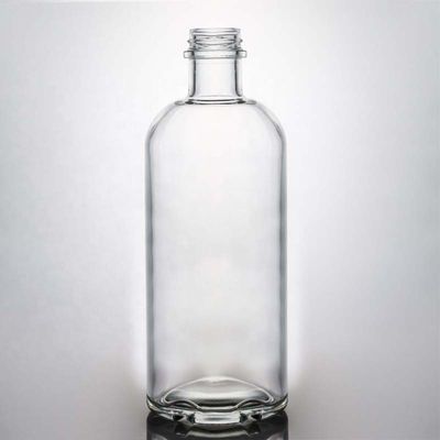 Round Empty Flint 375ml 500ml 750ml 1000ml Liquor Vodka Tequila Whiskey Bottle with Screw Cap