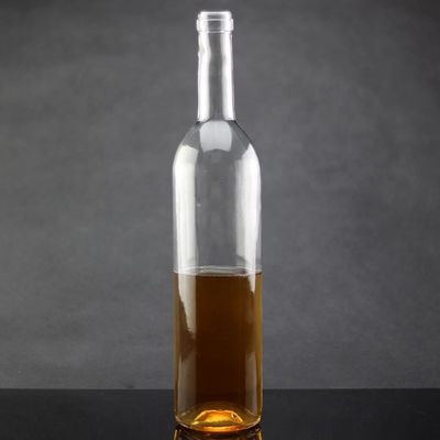 Collar Material Glass 700ml 750ml Fashionable Wine Bottle for Liquor