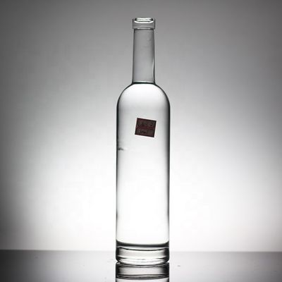 Collar Material Glass 700ml 750ml Fashionable Wine Bottle for Liquor